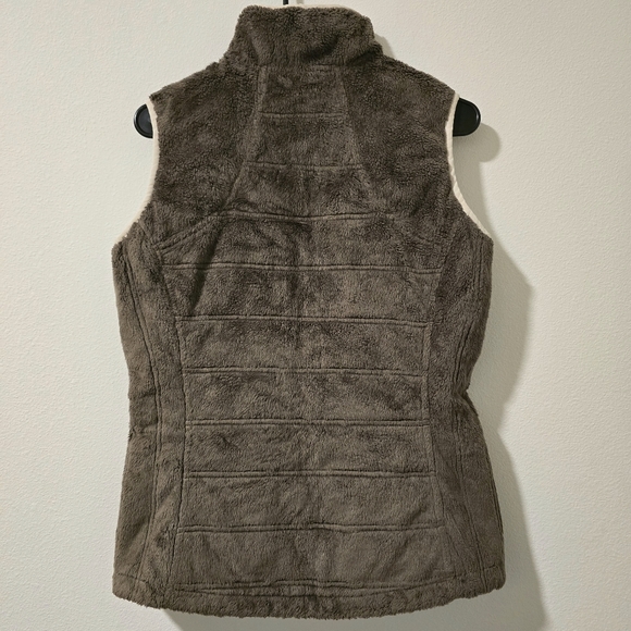 The North Face Reversible Puffer Vest Brown White Small Women’s Fall Winter - Picture 6 of 16